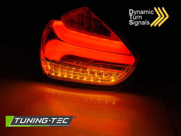 Voll LED Lightbar Design Rückleuchten für Ford Focus MK3 15-18 rot/klar mit dynamischem Blinker